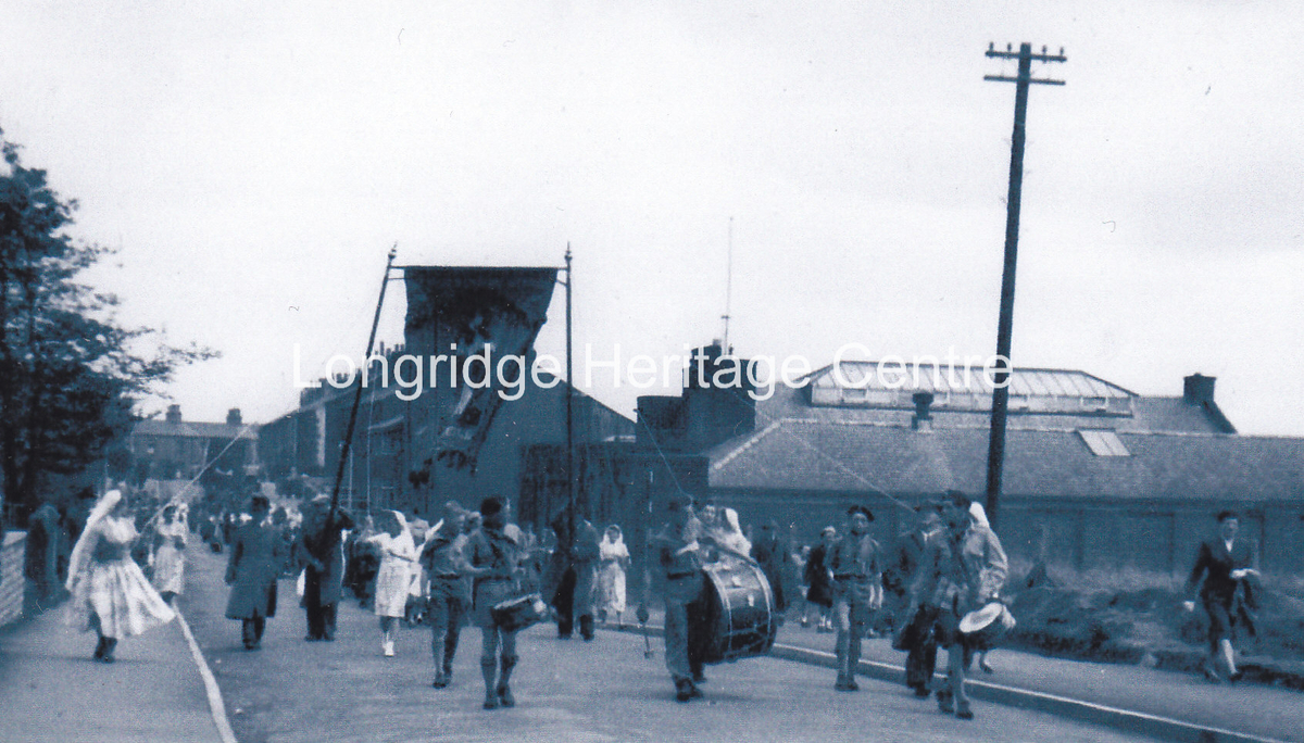 584A - Little Lane - Church Parade passing Drill Hall - Unknown